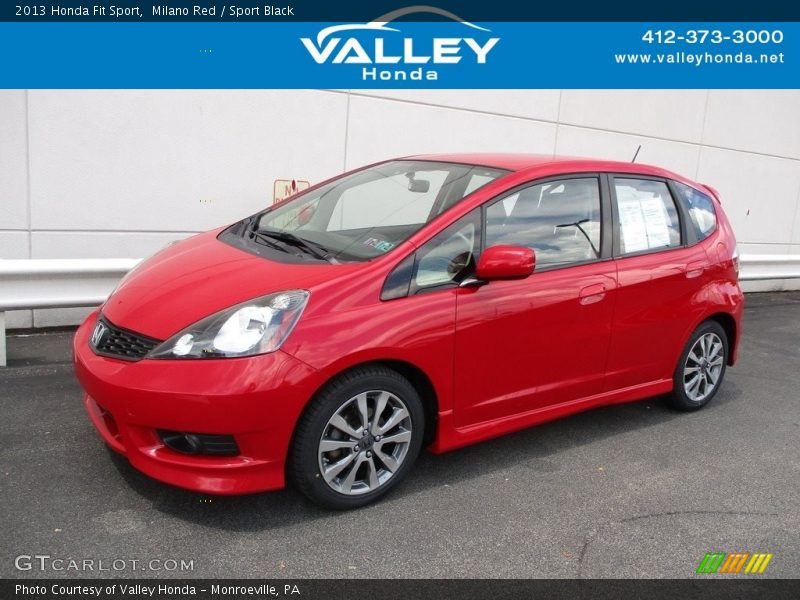 Milano Red / Sport Black 2013 Honda Fit Sport