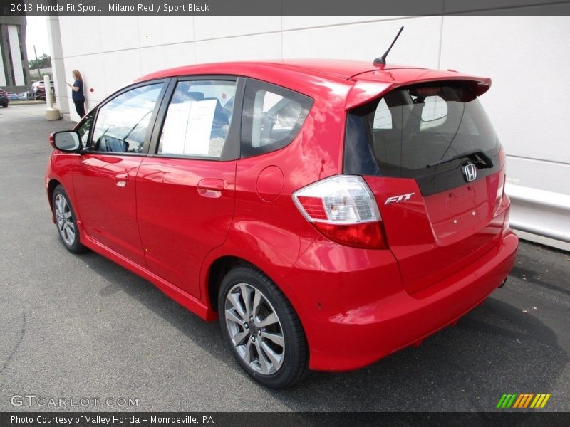 Milano Red / Sport Black 2013 Honda Fit Sport