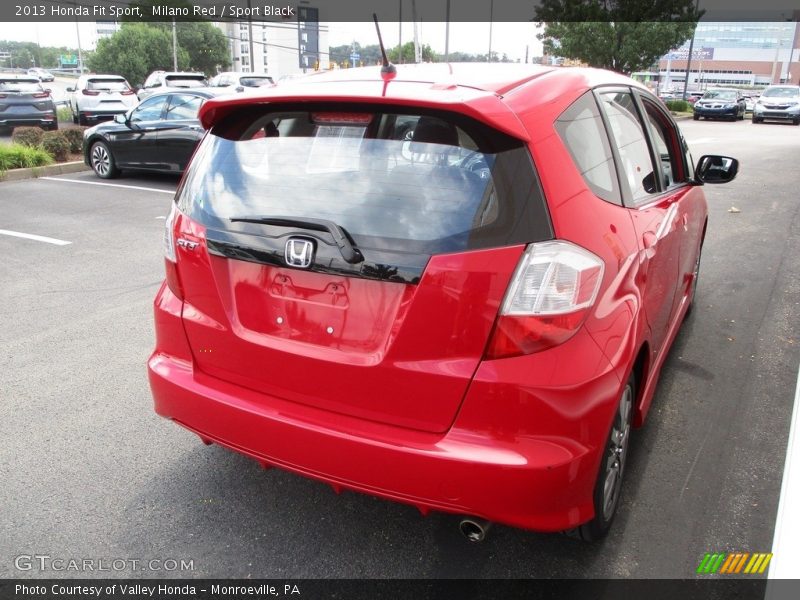 Milano Red / Sport Black 2013 Honda Fit Sport