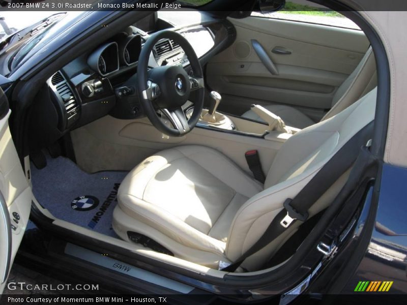 Monaco Blue Metallic / Beige 2007 BMW Z4 3.0i Roadster
