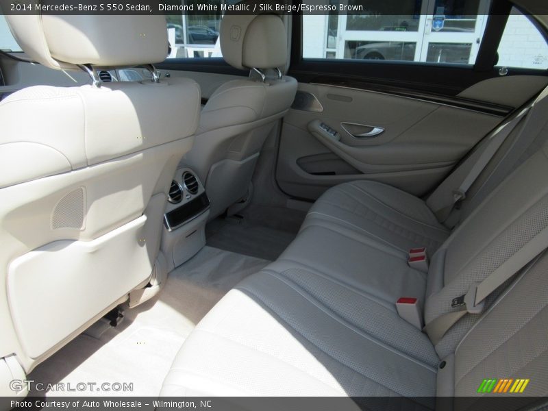 Diamond White Metallic / Silk Beige/Espresso Brown 2014 Mercedes-Benz S 550 Sedan