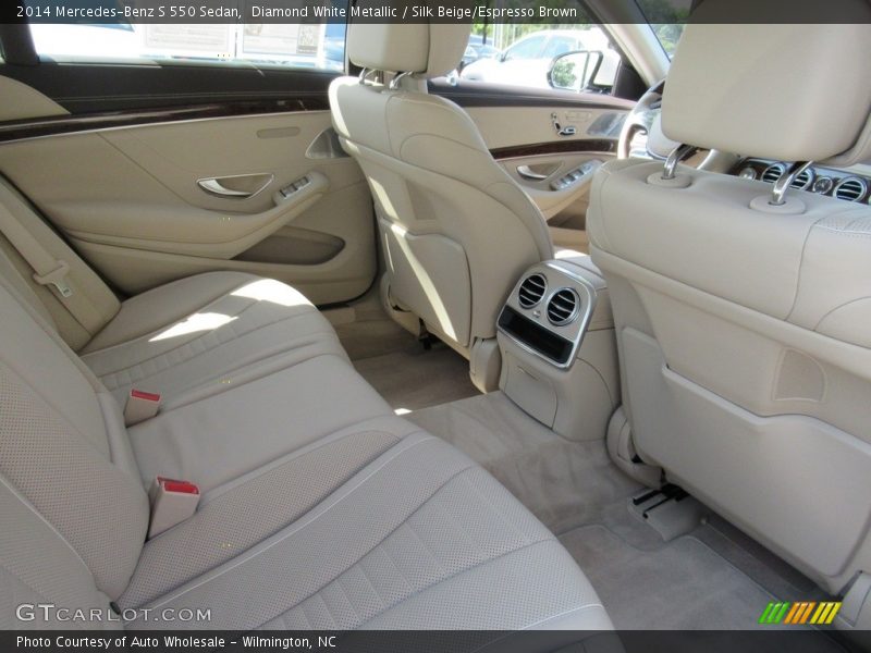 Diamond White Metallic / Silk Beige/Espresso Brown 2014 Mercedes-Benz S 550 Sedan