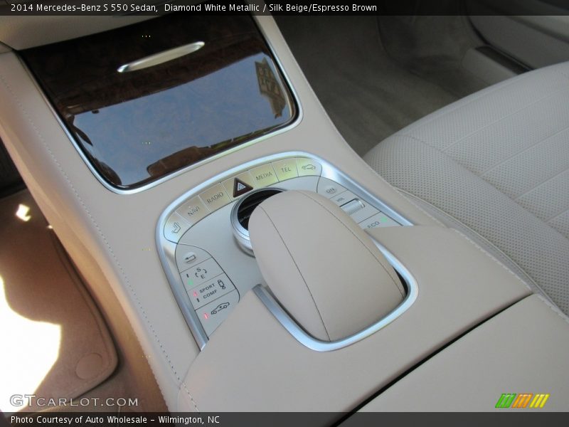 Diamond White Metallic / Silk Beige/Espresso Brown 2014 Mercedes-Benz S 550 Sedan