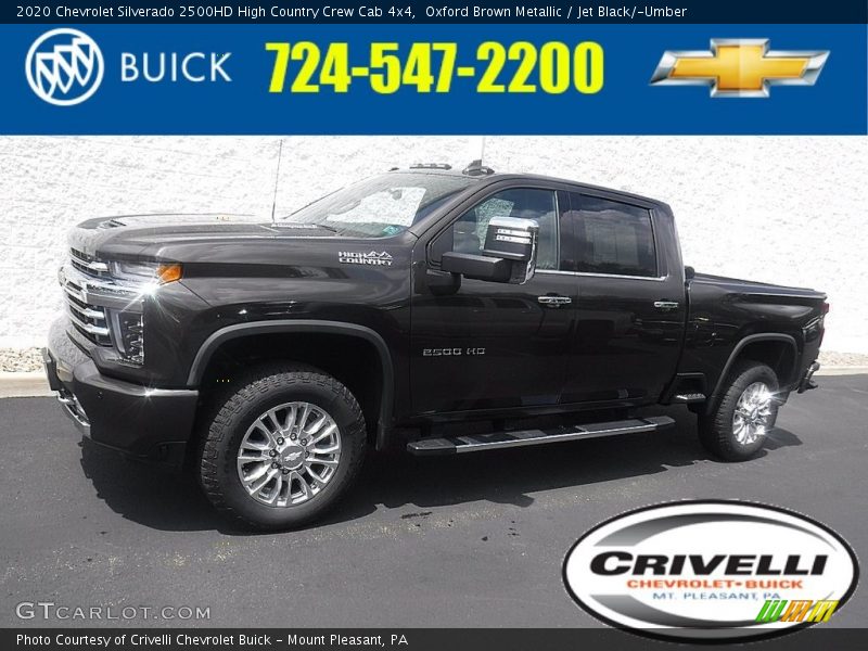 Oxford Brown Metallic / Jet Black/­Umber 2020 Chevrolet Silverado 2500HD High Country Crew Cab 4x4