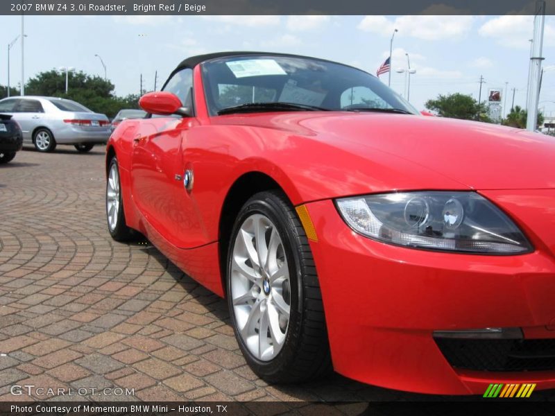 Bright Red / Beige 2007 BMW Z4 3.0i Roadster