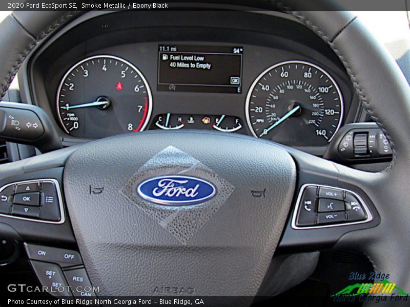 Smoke Metallic / Ebony Black 2020 Ford EcoSport SE