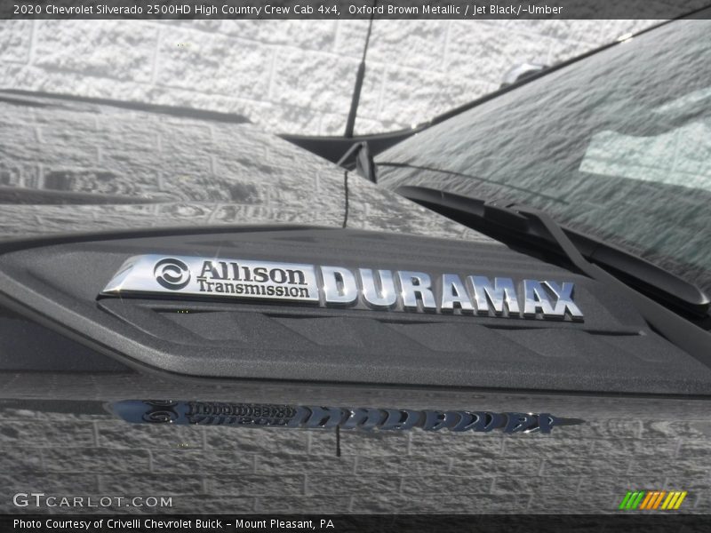 Oxford Brown Metallic / Jet Black/­Umber 2020 Chevrolet Silverado 2500HD High Country Crew Cab 4x4