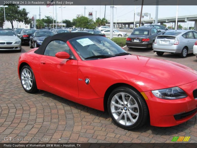 Bright Red / Beige 2007 BMW Z4 3.0i Roadster