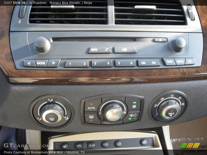 Monaco Blue Metallic / Beige 2007 BMW Z4 3.0i Roadster