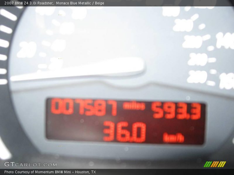 Monaco Blue Metallic / Beige 2007 BMW Z4 3.0i Roadster