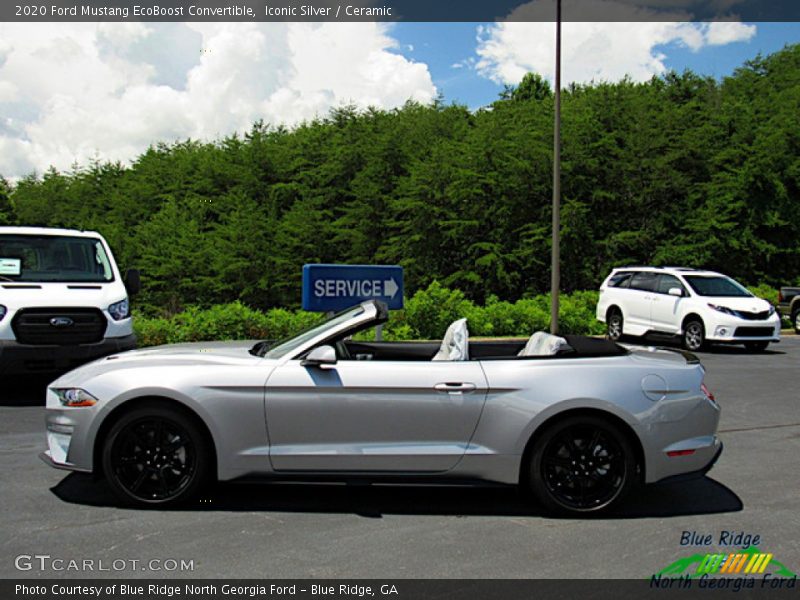 Iconic Silver / Ceramic 2020 Ford Mustang EcoBoost Convertible
