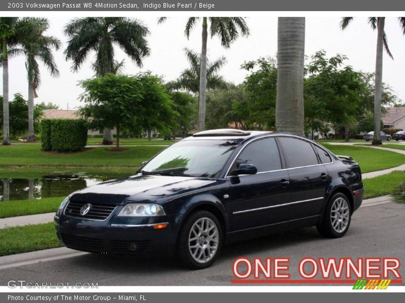 Indigo Blue Pearl / Beige 2003 Volkswagen Passat W8 4Motion Sedan