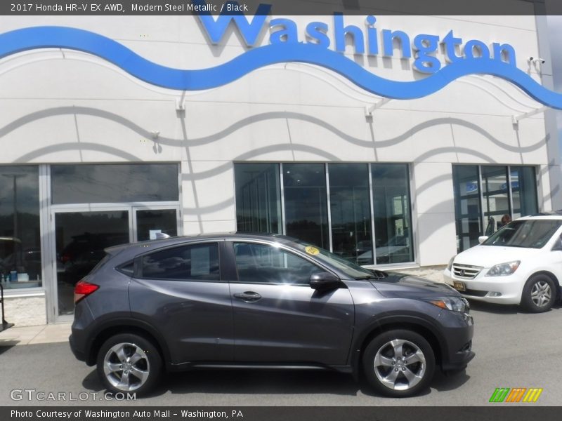 Modern Steel Metallic / Black 2017 Honda HR-V EX AWD