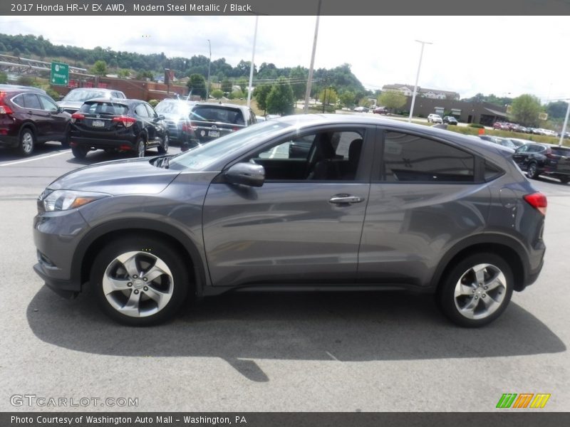 Modern Steel Metallic / Black 2017 Honda HR-V EX AWD