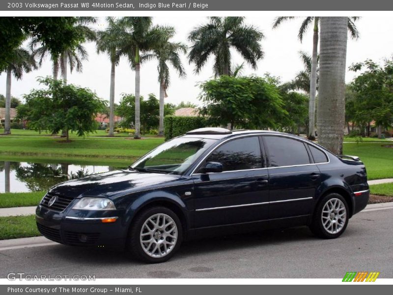 Indigo Blue Pearl / Beige 2003 Volkswagen Passat W8 4Motion Sedan
