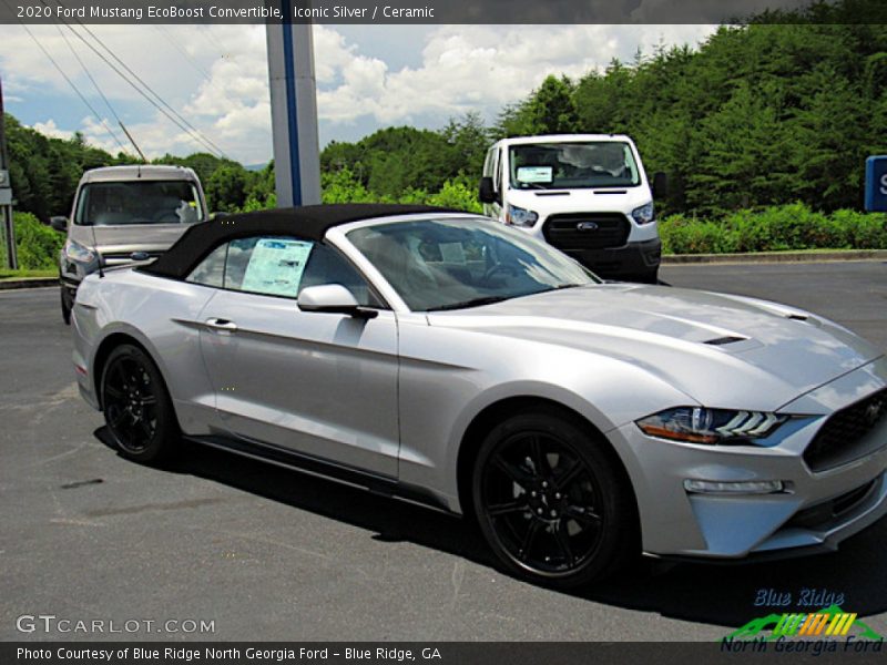 Iconic Silver / Ceramic 2020 Ford Mustang EcoBoost Convertible