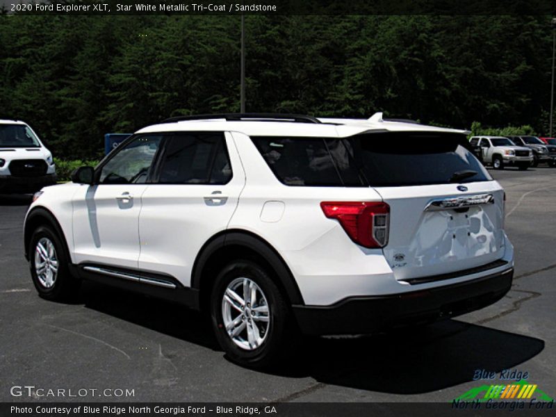 Star White Metallic Tri-Coat / Sandstone 2020 Ford Explorer XLT