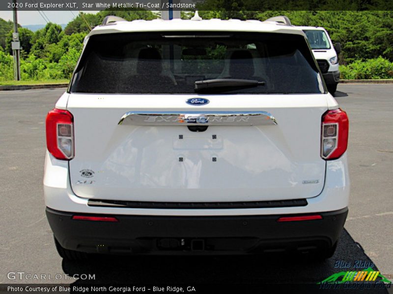 Star White Metallic Tri-Coat / Sandstone 2020 Ford Explorer XLT