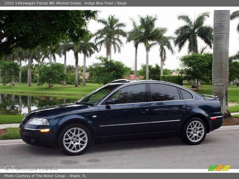 Indigo Blue Pearl / Beige 2003 Volkswagen Passat W8 4Motion Sedan