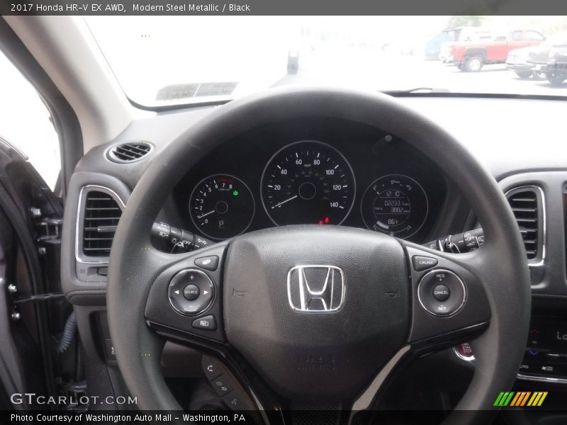 Modern Steel Metallic / Black 2017 Honda HR-V EX AWD