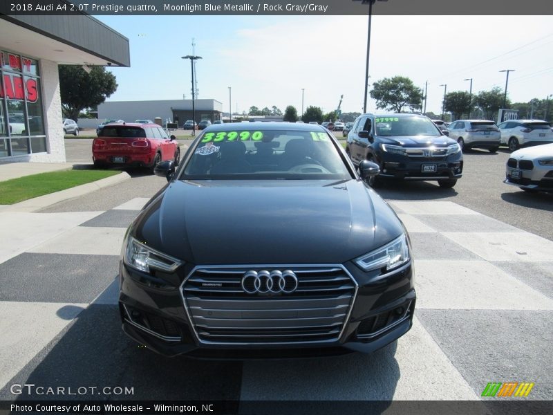 Moonlight Blue Metallic / Rock Gray/Gray 2018 Audi A4 2.0T Prestige quattro