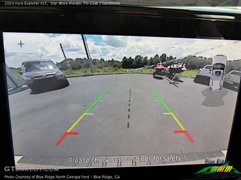 Star White Metallic Tri-Coat / Sandstone 2020 Ford Explorer XLT