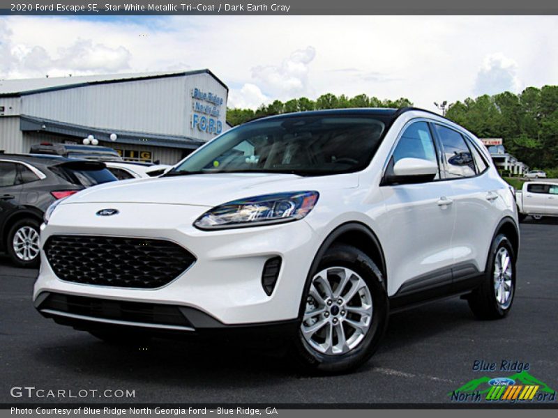 Star White Metallic Tri-Coat / Dark Earth Gray 2020 Ford Escape SE