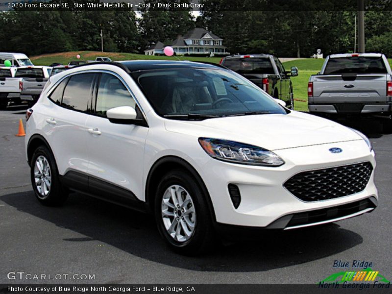 Star White Metallic Tri-Coat / Dark Earth Gray 2020 Ford Escape SE