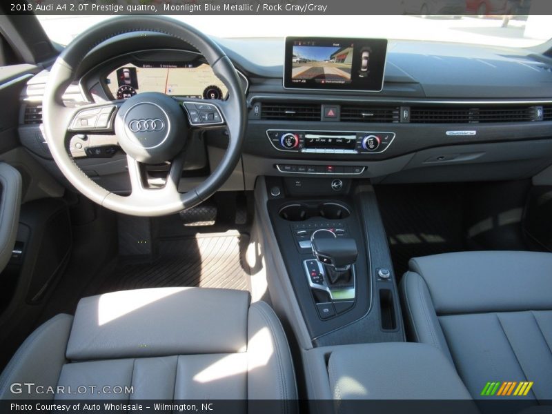 Moonlight Blue Metallic / Rock Gray/Gray 2018 Audi A4 2.0T Prestige quattro