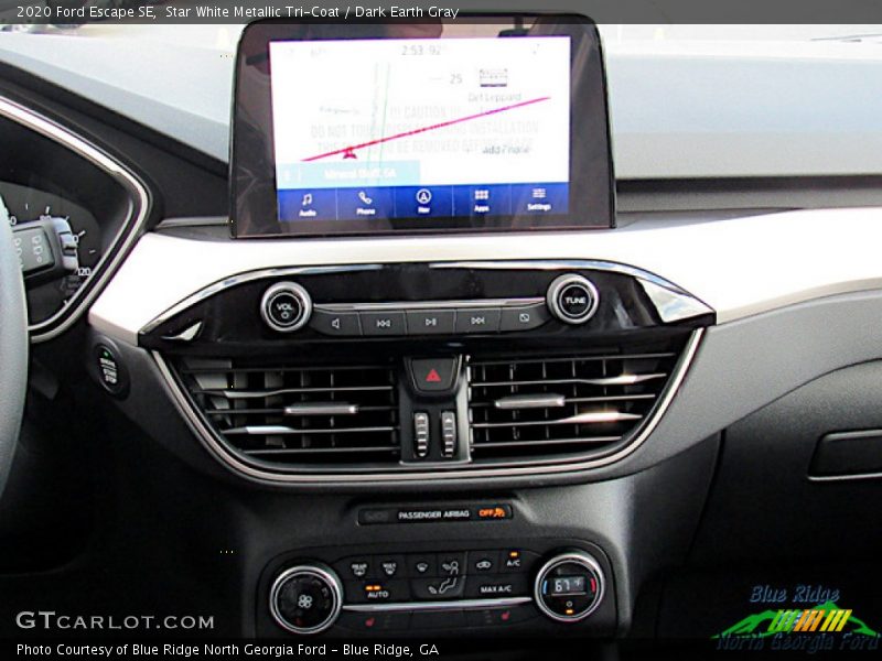 Star White Metallic Tri-Coat / Dark Earth Gray 2020 Ford Escape SE