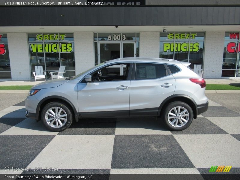 Brilliant Silver / Light Gray 2018 Nissan Rogue Sport SV