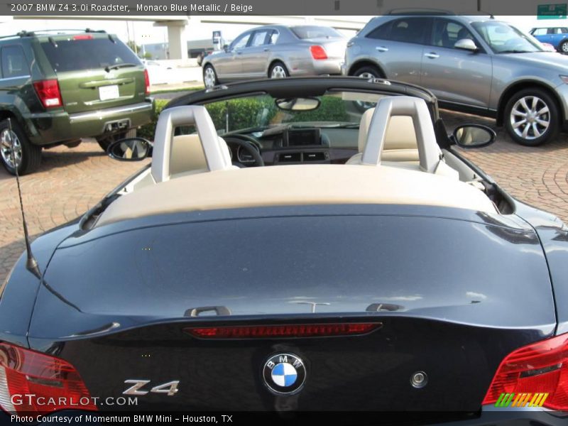 Monaco Blue Metallic / Beige 2007 BMW Z4 3.0i Roadster