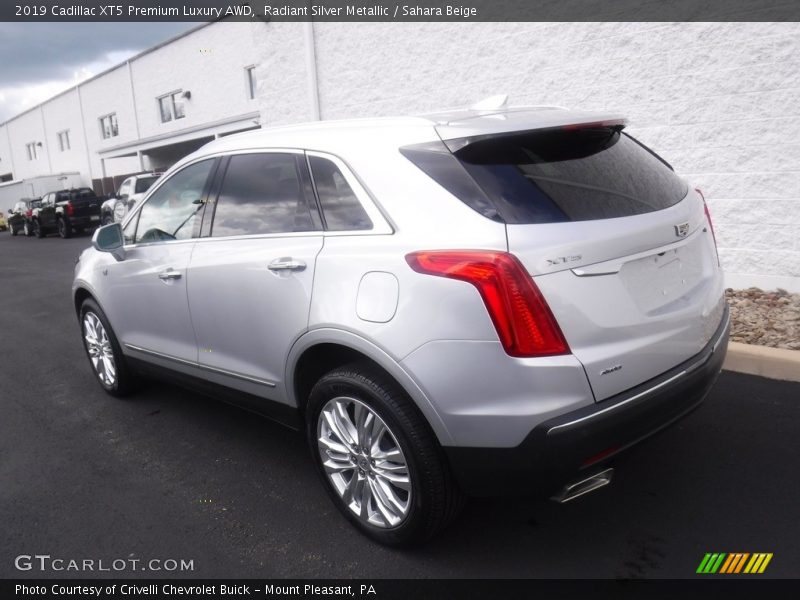 Radiant Silver Metallic / Sahara Beige 2019 Cadillac XT5 Premium Luxury AWD