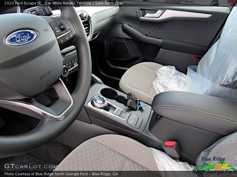 Star White Metallic Tri-Coat / Dark Earth Gray 2020 Ford Escape SE