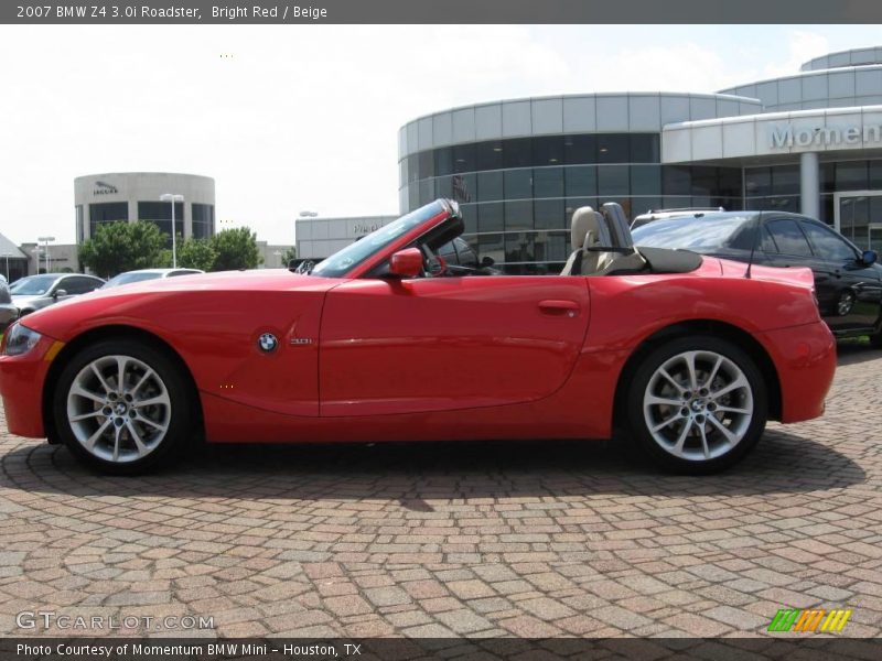 Bright Red / Beige 2007 BMW Z4 3.0i Roadster