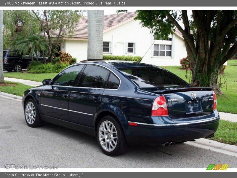 Indigo Blue Pearl / Beige 2003 Volkswagen Passat W8 4Motion Sedan