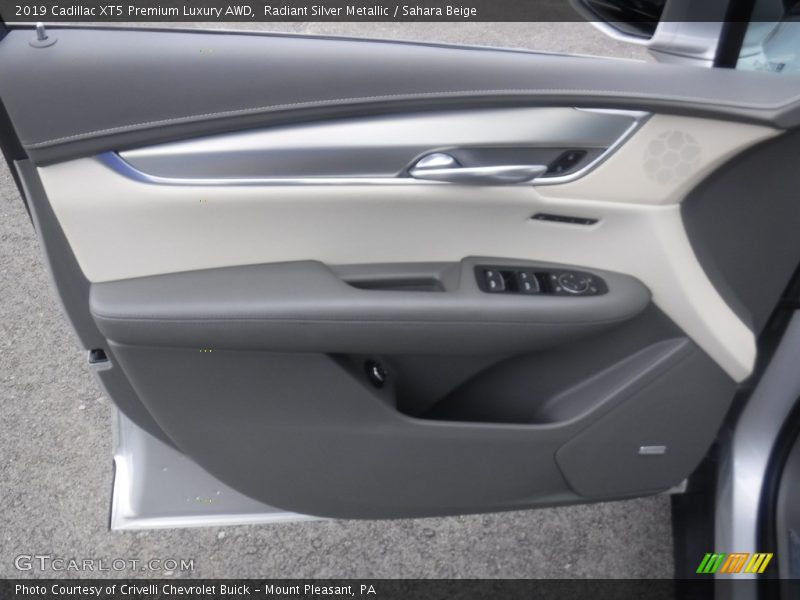Radiant Silver Metallic / Sahara Beige 2019 Cadillac XT5 Premium Luxury AWD
