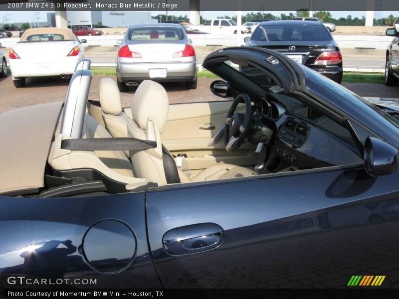 Monaco Blue Metallic / Beige 2007 BMW Z4 3.0i Roadster