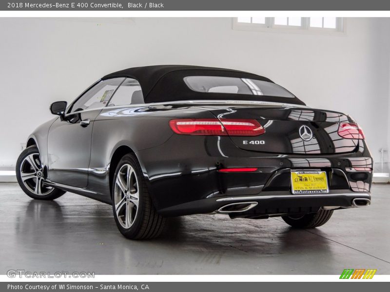 Black / Black 2018 Mercedes-Benz E 400 Convertible