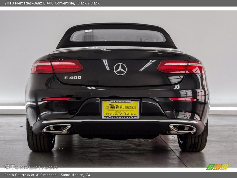 Black / Black 2018 Mercedes-Benz E 400 Convertible