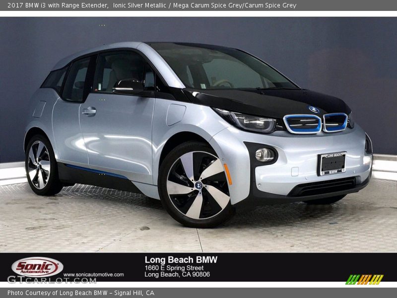 Ionic Silver Metallic / Mega Carum Spice Grey/Carum Spice Grey 2017 BMW i3 with Range Extender