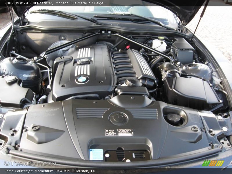 Monaco Blue Metallic / Beige 2007 BMW Z4 3.0i Roadster