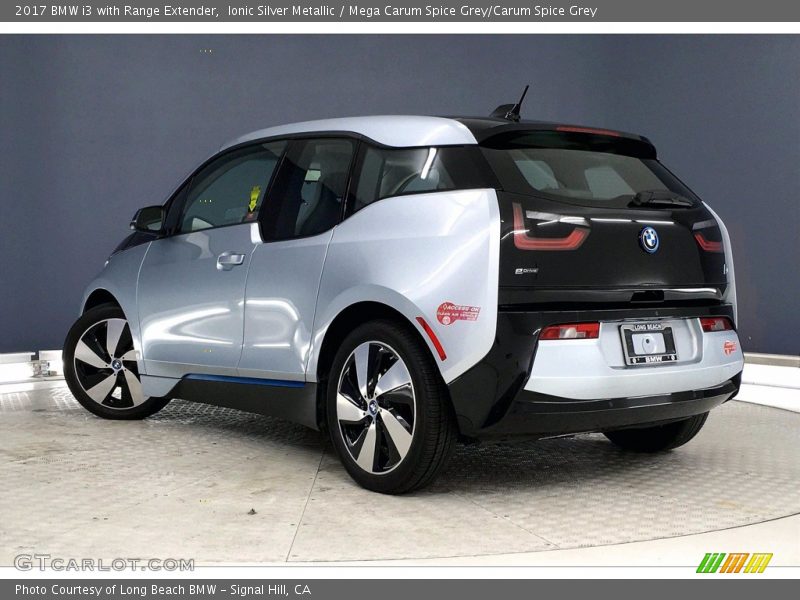 Ionic Silver Metallic / Mega Carum Spice Grey/Carum Spice Grey 2017 BMW i3 with Range Extender