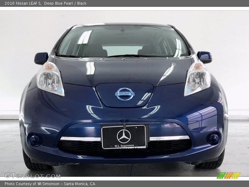 Deep Blue Pearl / Black 2016 Nissan LEAF S