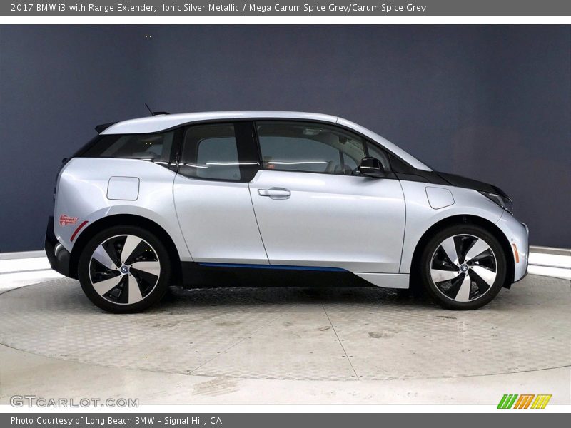 Ionic Silver Metallic / Mega Carum Spice Grey/Carum Spice Grey 2017 BMW i3 with Range Extender