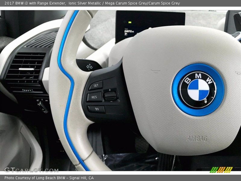 Ionic Silver Metallic / Mega Carum Spice Grey/Carum Spice Grey 2017 BMW i3 with Range Extender