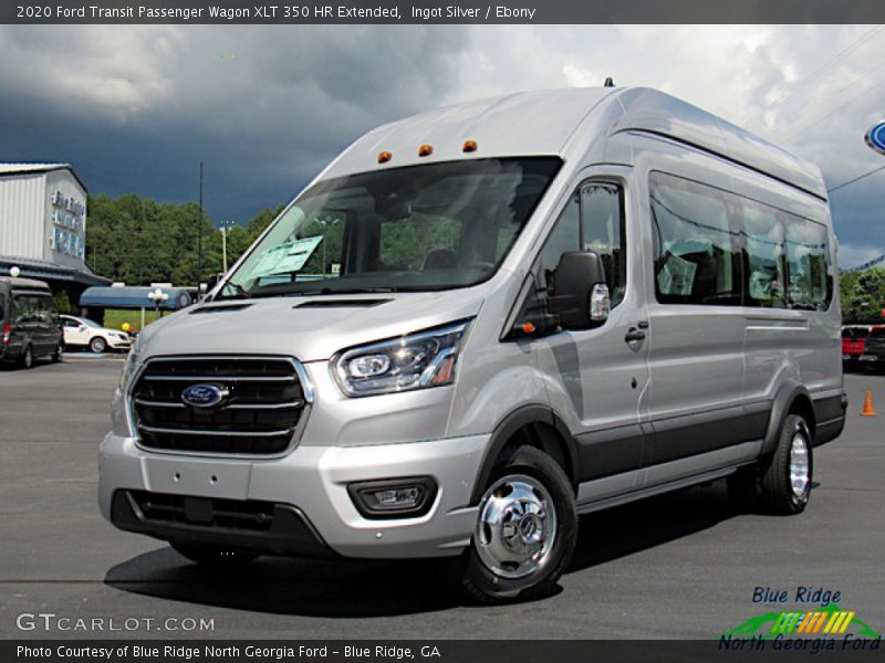 Ingot Silver / Ebony 2020 Ford Transit Passenger Wagon XLT 350 HR Extended