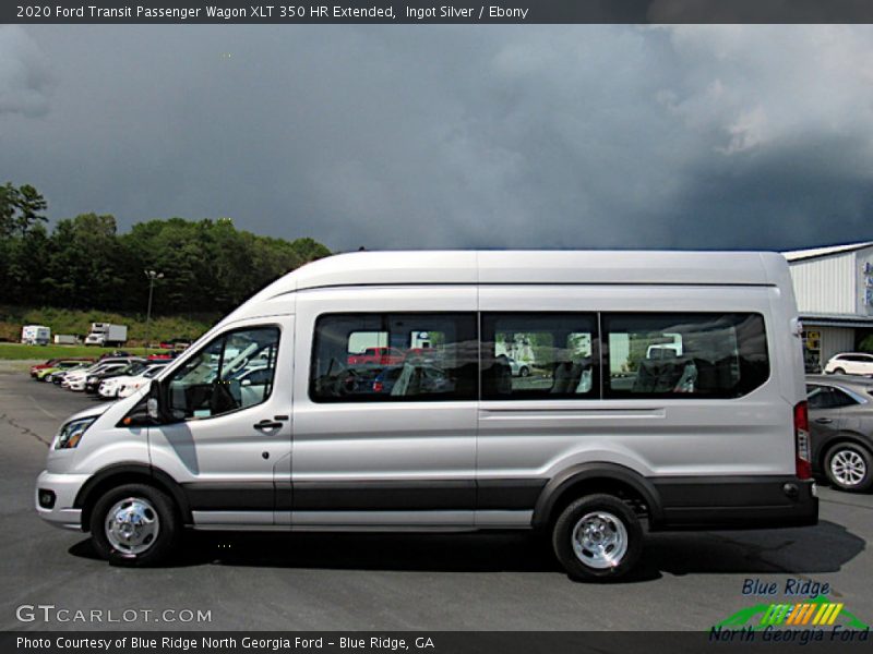 Ingot Silver / Ebony 2020 Ford Transit Passenger Wagon XLT 350 HR Extended