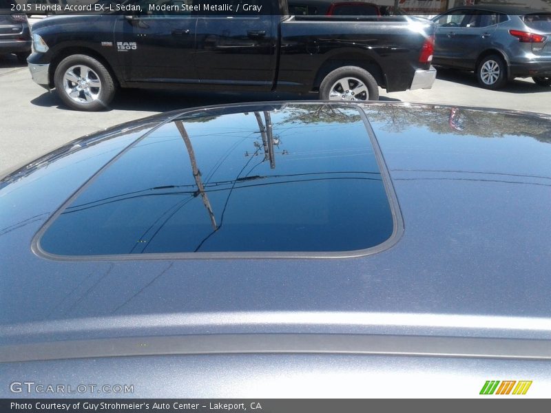 Modern Steel Metallic / Gray 2015 Honda Accord EX-L Sedan