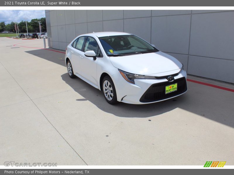 Super White / Black 2021 Toyota Corolla LE